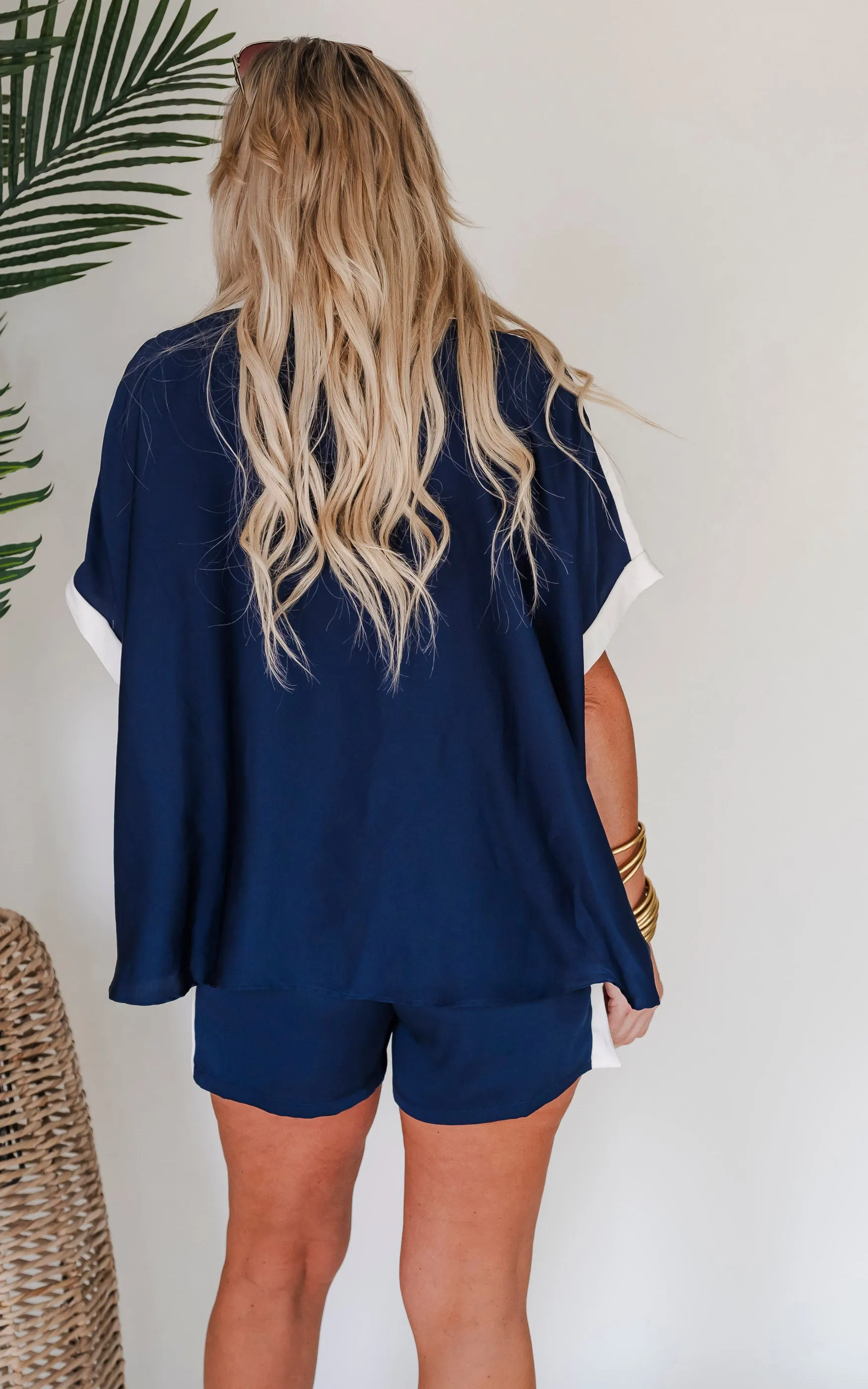 Walk With Me Contrast Band Shorts - Final Sale