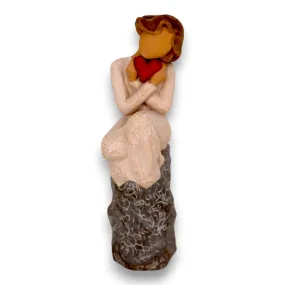 Willow Tree Always 6" Female on Etched Rock Figure Susan Lordi Demdaco 20870