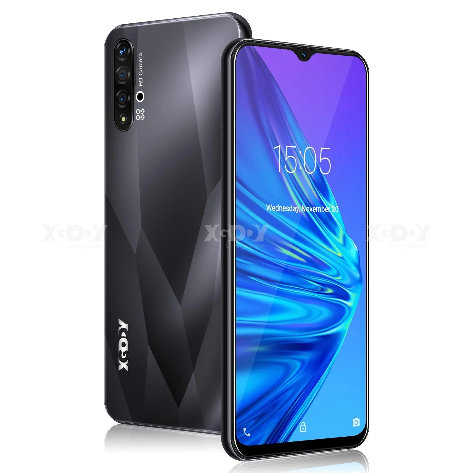 XGODY A50 Android Global Quad Core Dual SIM Unlock WiFi 6.5" Mobile Smartphone
