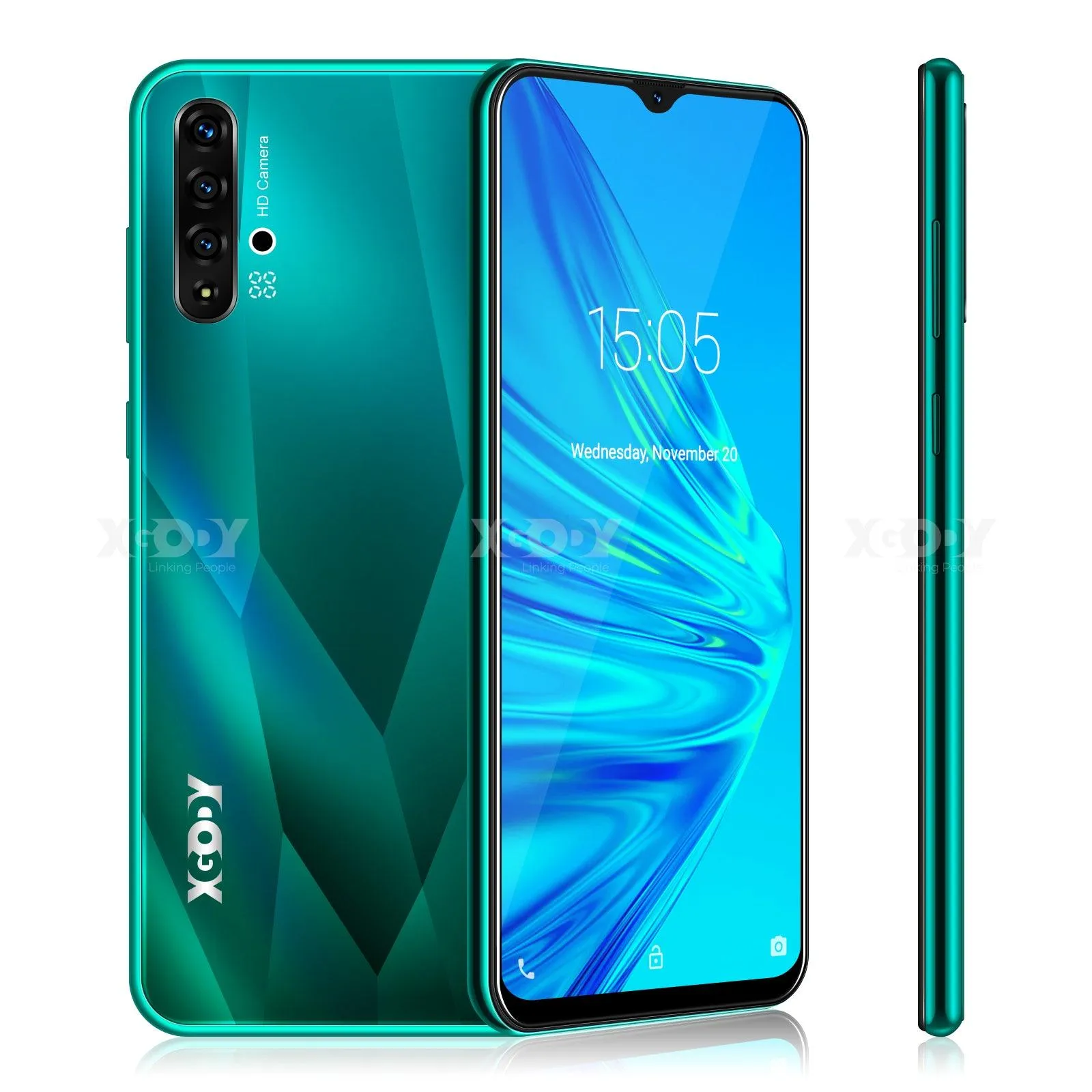 XGODY A50 Android Global Quad Core Dual SIM Unlock WiFi 6.5" Mobile Smartphone